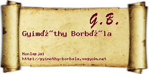 Gyimóthy Borbála névjegykártya