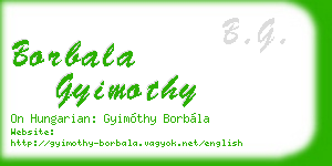borbala gyimothy business card