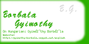 borbala gyimothy business card